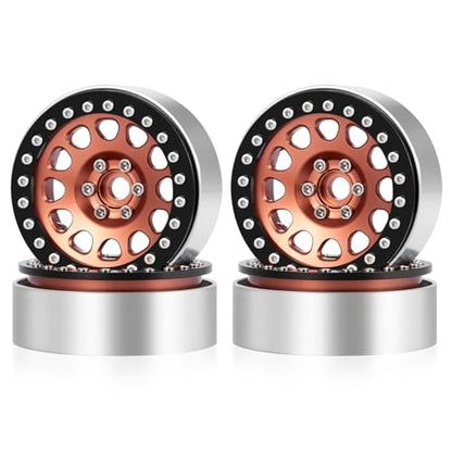 RC 2.2" Beadlock Wheels Aluminum Rims for AXIAL Wraith RR10 TRX4 SCX10 II III Redcat Gen8 1/10th RC Crawler Truck Car