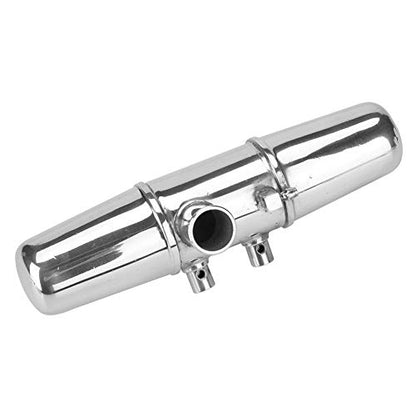 18001P Upgrade Aluminum Alloy Dual Exhaust Link Pipe for HPI Savage 4.6/5.9 1/8 RC Car, High Temperature Lightweight Exhaust Accessory