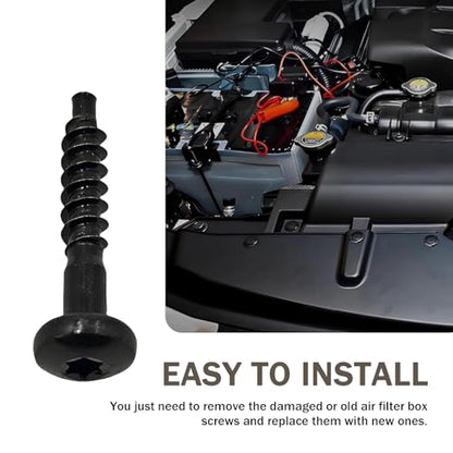 10PCS Air Filter Box Screw, BAS01001 Air Filter Housing Screws, Compatible with Chevrolet, Buick, GMC, Carbon Steel Airs Box Retaining Bolt, Replace 11611199 - size: 10PCS
