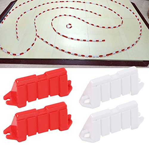 VBESTLIFE RC Drift Race Road Barriers, Durable Plastic DIY Racing Track Barriers for 1/10 1/14 1/18 Scale RC Cars 120PCS Red and White