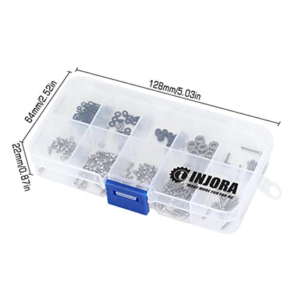 INJORA Stainless Steel Screws Set with Box for 1/24 Axial SCX24