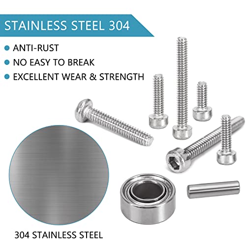 INJORA Stainless Steel Screws Set with Box for 1/24 Axial SCX24