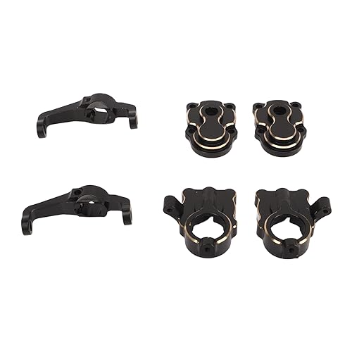 RC Steering Knuckles, Brass Upgrade for Durability and Precision, Axle Gear Cover Hub Carrier Set for 1/24 Scale Off-Road Crawlers, RC Enthusiasts in Rock Crawling, Trail Driving, and Competition Use