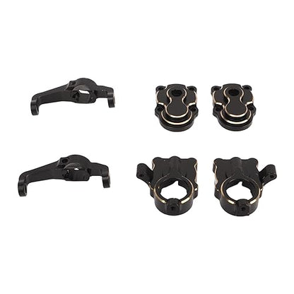 RC Steering Knuckles, Brass Upgrade for Durability and Precision, Axle Gear Cover Hub Carrier Set for 1/24 Scale Off-Road Crawlers, RC Enthusiasts in Rock Crawling, Trail Driving, and Competition Use