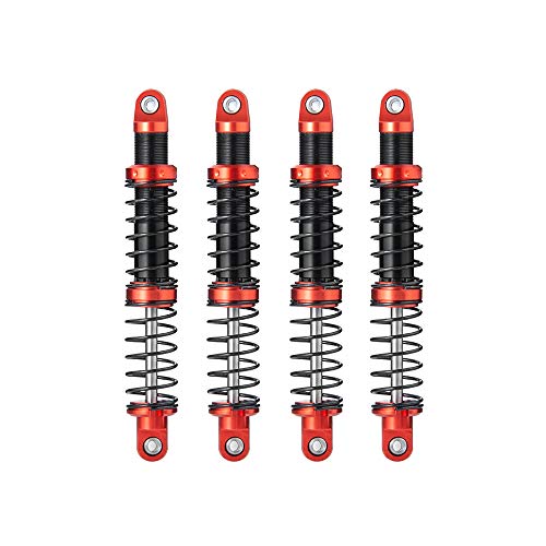Que-T 4pcs Metal Shock Absorber Damper for 1/10 RC Crawler Car SCX10 D90 TRX4 TRX6 (95mm) - size: 95mm