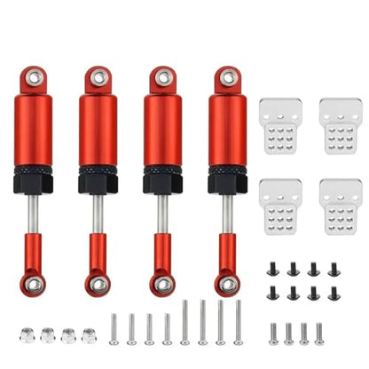 RC Car Toys For WPL C14 C24 1/16 Shock Sbsorbers RC Truck Car Upgrade Modification And Repair Parts Set(Red) - color: Red