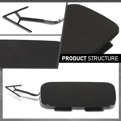 LQI Rear Bumper Tow Hook Eye Cover Cap Fit Audi A8 Quattro D4 2014-2017 | Black - size: Rear | Fit Audi A8 Quattro D4 2014-2017
