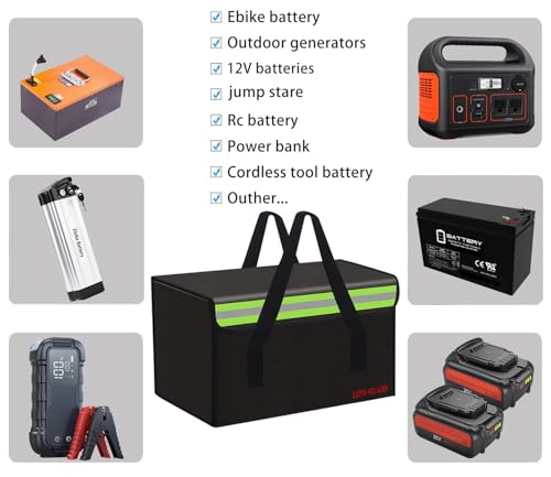 Lipo Battery Safe Bag Large Capatity Fireproof Bag for Ebike Lipo Battery Other Batteries Storage Charging Transport Home Office Travel Safe Storage Pouch - size: 400*250*250mm