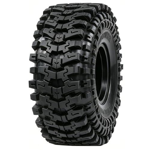 REDSPIDER 1.9" RC Crawler Tires, Super Soft Sticky Rubber Off-Road Tires with Foam Inserts, Deep Tread Rock Climbing Tires for 1/10 Axial SCX10 SCX10 II TRX4 D90 RC Truck (4PCS)