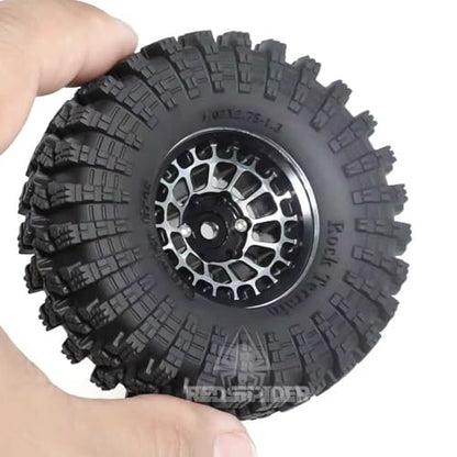 REDSPIDER•1.3 Crawler Mud Tires OD 2.75'' (4PCS) for 1/18 1/24 TRX4M SCX24 AX24 FCX18 FCX24 RC Crawler Car (Tires) - color: Tires