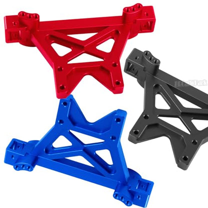 RC Front Rear Shock Tower Shock Mounts Upgrades Part for 1/10 E-MAXX T-Maxx,2PCS Aluminum Shock Tower Shock Hops up,Black,Replace Part #4917R - color: Black - (Shock Mounts)