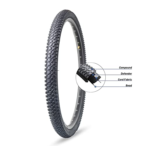 Hycline Mountain Bike Tire: 20/24/26/27.5-inch Folding Replacement High-Performance Wear-Resistant Bicycle Tires for MTB Off-Road Bike - size: 24x1.95 30TPI, style: Qty 1 Tire