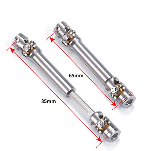 RC-Hub 1Pcs RC Driveshafts Metal Drive Shaft 45-50/47-57/55-67/60-80mm for 1:14 Tamiya Trailer Tractor Truck RC Crawler Car (65-85mm) - size: 65-85mm