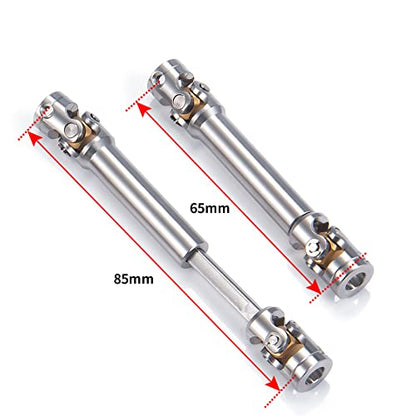 RC-Hub 1Pcs RC Driveshafts Metal Drive Shaft 45-50/47-57/55-67/60-80mm for 1:14 Tamiya Trailer Tractor Truck RC Crawler Car (65-85mm) - size: 65-85mm