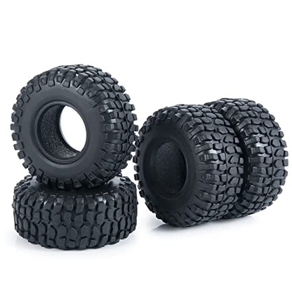 RC-Hub 4PCS 1.0" Crawler Tires Micro Rubber Tires for 1/24 Axial SCX24 90081 AXI00001 AXI00002 AXI00005 AXI00006 RC Crawler Car (54mm) - color: 54mm