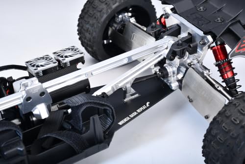 GPM 7075 Aluminum Front Rear Chassis Brace for ARRMA 1/7 Talion 6S EXB V6, Upgrade RC Car Chassis Support, Extreme Bash Toughness, 4mm Thick CNC (Blue) - color: Blue
