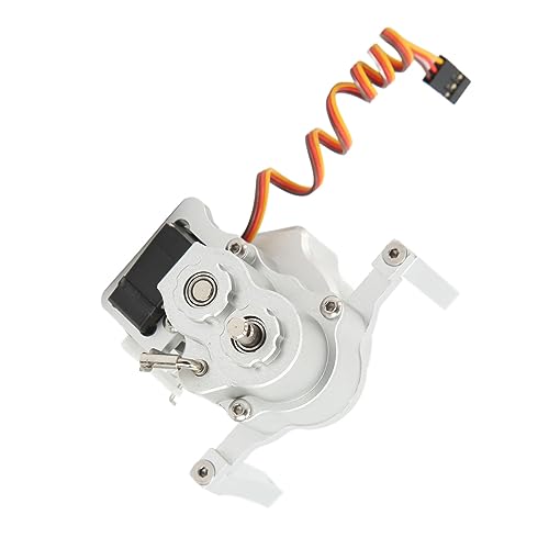 RC Front Gear Box Aluminium Alloy Double Speed CNC Machined for SCX10 1/10 Crawler Anodized Surface Gear Box for RC Car Enthusiasts (Silver) - color: Silver