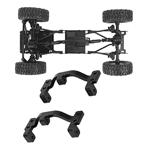 Dilwe 2Pcs RC Pull Rod Base Seat, Aluminum Alloy Pull Rod Base RC Accessories for WPL C24 C14 C14K C24K 1/16 RC Car Upgrade Parts RC Car Replacement Parts(Black)