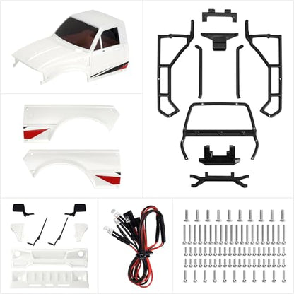 INJORA IR60 Pickup Hard Body Shell for TRX4M Defender Bronco (Pearl White) - color: Pearl White
