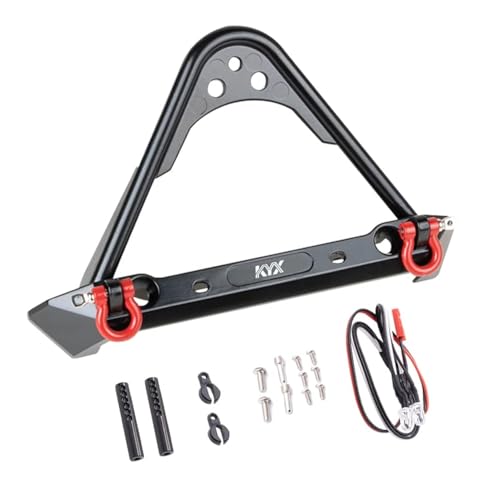 KYX Racing Aluminum Front Bumper Upgrades Parts Accessories for 1/10 RC Crawler Car Axial SCX10 SCX10 II SCX10 III Trx4 Trx6 Gen7 Gen8 Scout II