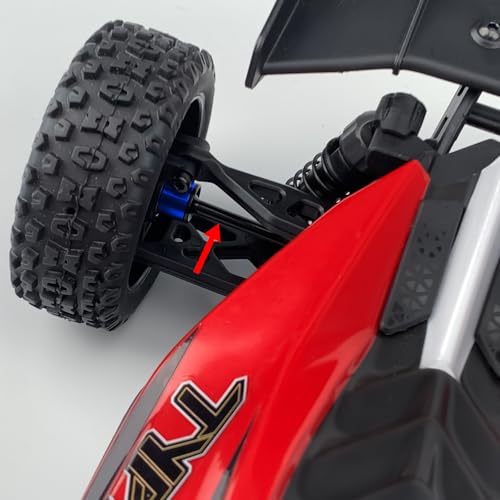 Steel Front Rear CVD Axles Drive Shafts for Arrma 1/18 Granite Grom | Mega 380 Brushed 4x4 Monster Truck RTR Black Aluminum Wheel Hex - color: Black