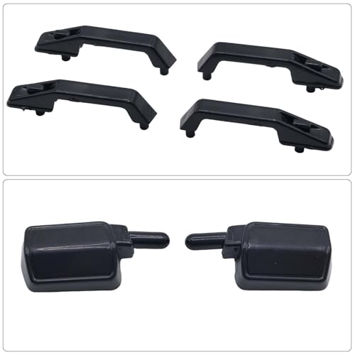 RC Crawler Body Shell Upgrade Part for 1/10 RC Crawler TRX4 SCX10 90046 AT4 Redcat GEN 8 Scout II (Side Mirrors Set,Black) - color: Side Mirrors Set,black