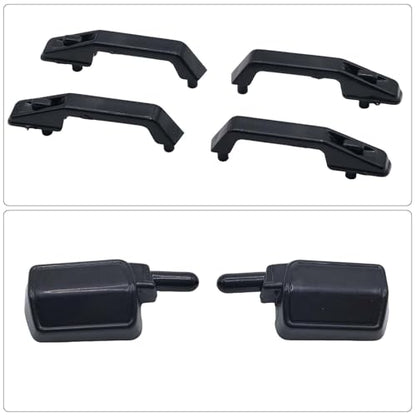 RC Crawler Body Shell Upgrade Part for 1/10 RC Crawler TRX4 SCX10 90046 AT4 Redcat GEN 8 Scout II (Side Mirrors Set,Black) - color: Side Mirrors Set,black