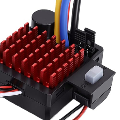 60A Brushed ESC, RC Car Electronic Speed Controller, Waterproofing for 1/10 Scale, Crawler Car ESC with Stable Throttle, Replacement Parts for RC Crawlers