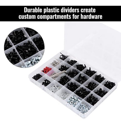 GLOBACT 1000PCS RC Screw & RC Screwdrivers Kit for 1/8-1/18 RC Car