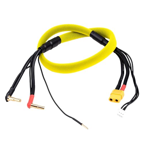 1PC 600mm 2S XT60 Lipo Battery Charging/Balance Cable Leads with 4mm/5mm Bullet Connector - style: 2S XT60 Charger Plug