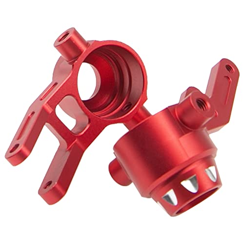 Metal Steering Knuckles Carrier Steering Block Upgrades Parts Compatible with Arrma 1/8 Infraction 4X4 MEGA/Vendetta 4X4 3S BLX RC Car (Red)