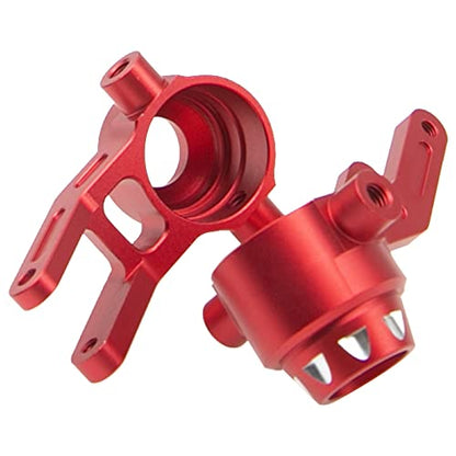 Metal Steering Knuckles Carrier Steering Block Upgrades Parts Compatible with Arrma 1/8 Infraction 4X4 MEGA/Vendetta 4X4 3S BLX RC Car (Red)
