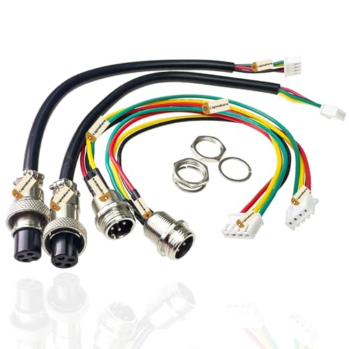 Lsgoodcare 4Pcs GX12-4pin Male Female Aviation Connector Power Electrical Terminal Socket Cable to 2.54MM Terminal 12MM 4Din Aviation Plug Sockets Cable to XH2.54MM Connector ﻿﻿