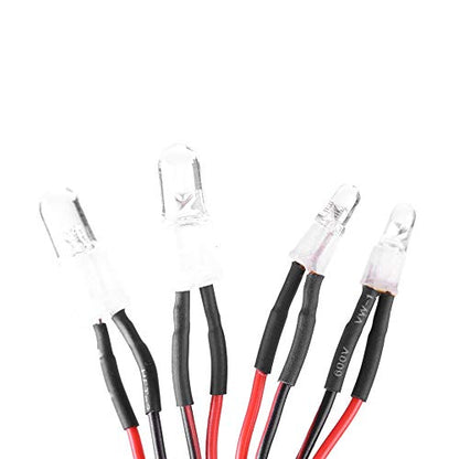 Horoper Led Light for Rc Car Trucks, 4 LED Rc Car Led Light Kit, Rc Truck Led Lights Rc Truck Light Kit, Rc Car Headlights Taillight for Truck Rc Car Hsp D3 Rc Car Acc