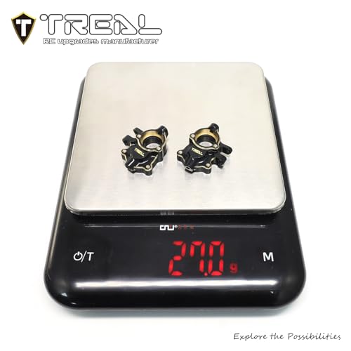 TREAL Brass Front Steering Knuckles Inner Portal Covers Housing 27g/Pair Weights Upgrades for 1/18 Redcat Ascent 18 Crawler