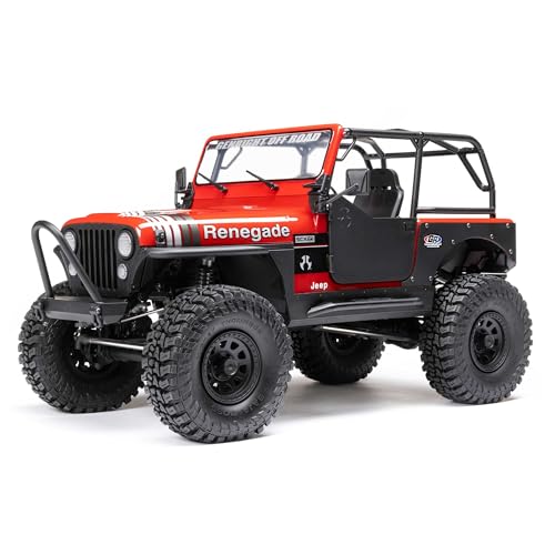 Axial RC Truck 1/10 SCX10 III Jeep CJ-7 4X4 RTR Brushed Rock Crawler, Red | Battery and Charger Not Included, AXI03008V2T1, Ready to Run - color: Red