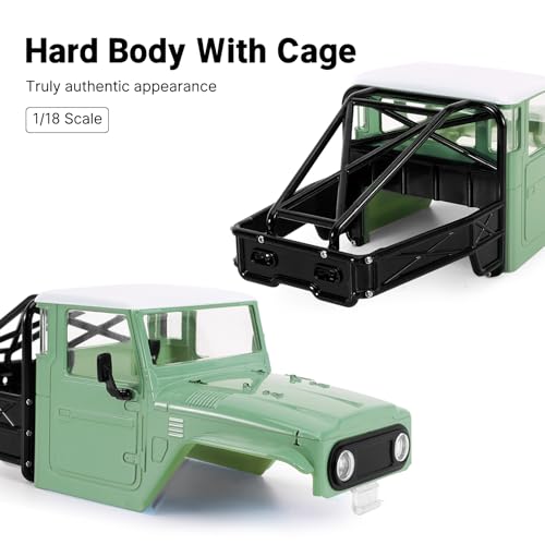 INJROA IR40 Truck Body for 1/18 TRX4M Defender Bronco (Muted Green) - color: Muted Green