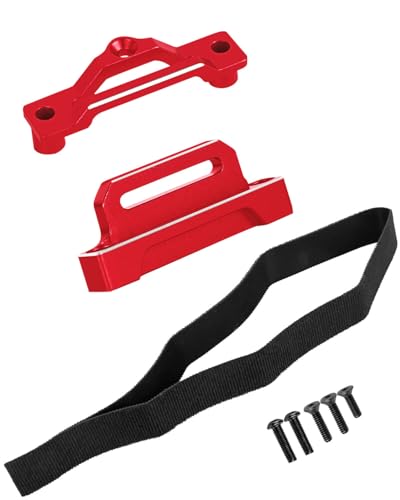 RC Aluminium Tall Battery Holder Mount Hold Down Upgrades Part for 1/10 Slash 2WD LCG,Battery Mount Plate Tray Battery Holder Hops Up,Red(Adapting Chassis:#5830 5832A) - color: Red - (Upgrades)