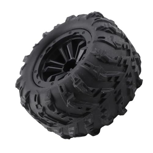 RC Tires, 2Pcs 1/6 Scale 12mm Hex RC Wheels and Tires RC Rubber Wheel Tire Tyre, High Resilience RC Drift Car Tires and Wheel Rims RC Car Accessory for SCY 16101 16102 1/16 RC Car