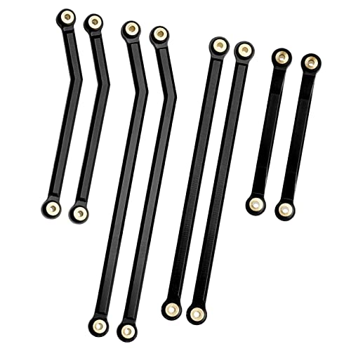 High Clearance Front Links Set for Axial SCX24 Gladiator AXI00005, 8PCS (Black) - color: Black