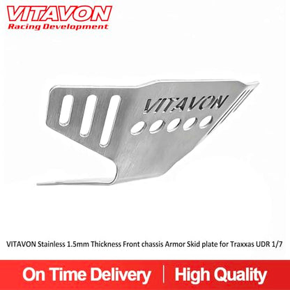 Stainless 1.5mm Thickness Front Chassis Armor Skid Plate for Traxxas UDR 1/7
