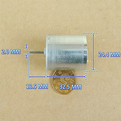 Lcuihua-dc Motor Toy Boat Car Tool Model Motor, 27300RPM DC 5V-12V, Micro Mini 370 Electric Motor, 6V 9V Carbon Brush Large Torque High Speed
