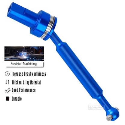 RC Driveshafts Axles Upgrades Part for 1/18 LaTrax Teton,LaTrax Desert Prerunner,7075 Aluminum Front Rear Drive Shafts CVD w/6061 Hex Hops Up,4PCS,Replace #7650,Navy Blue - color: Navy Blue(4pcs)