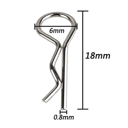 Hosim 50pcs Durable Stainless RC Car Shell Body Clip Pins, 0.8mm Universal Replacement Pins for 1/12 1/16 1/18 1/24 Scale RC Vehicles and Hosim 9112 9122 9123 RC Cars