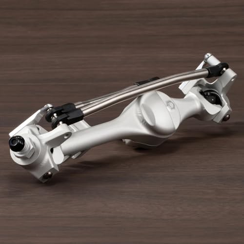 Machined Aluminum F10T Offset Straight Axle Set for 1/10 RC Crawler, Silver | With AR44 30T 8T Gear Set, 192mm Hex to Hex Width, Fits VS4-10 SCX10 II Leaf Spring Chassis - color: Clear