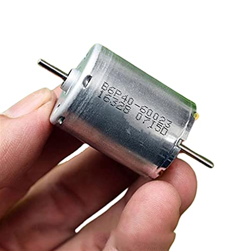 Small Motor, Electric Motor,Motor 370-16328 Micro Motor, DC 6V-12V 3100-6300rpm, Dual Output Shaft DC Motor, Carbon Brush Large Torque Long Life Mini Precision