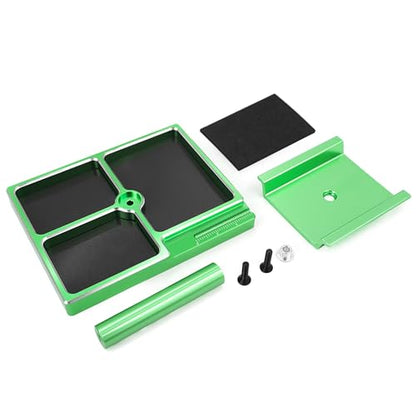 Aluminum RC Work Stand Repair Stand Workstation for Axial Scx24 FCX24 TRX4M 1/24 1/18 RC Crawler Car (Green) - color: Green