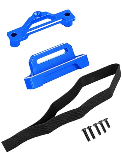 RC Aluminium Tall Battery Holder Mount Hold Down Upgrades Part for 1/10 Slash 2WD LCG,Battery Mount Plate Tray Battery Holder Hops Up,Navy Blue(Adapting Chassis:#5830 5832A) - color: Navy Blue - (Upgrades)