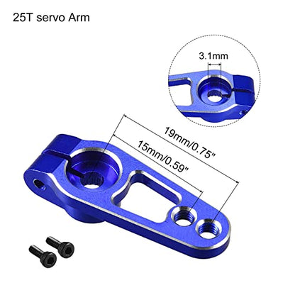 MECCANIXITY 25T Servo Horn Arm Aluminum Alloy Blue for RC Cars Universal Accessories Parts