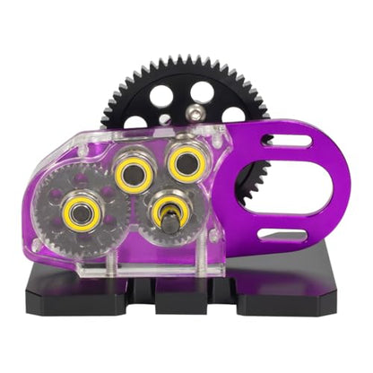 SCX10 LCG 2 Low Transmission 30% Overdrive Gearbox with Non-Slip Shell for 1/10 Axial SCX10 III II TRX4 RC Crawler Car Upgrade Parts (Purple) - color: Purple